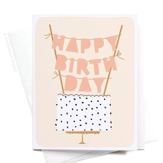 Happy Birthday Cake Topper Greeting Card